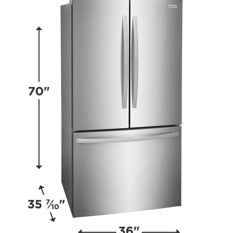 Frigidaire 36 In 27,8 Cu Ft Refrigerator Bottom Freezer, French door - FRFS2823AS