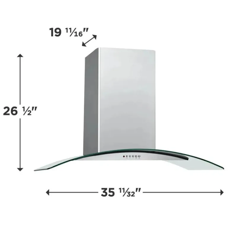 Frigidaire 36 in range hood Wall Mount 24" , 400 CFM - FHWC3660LS