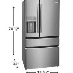 Frigidaire Gallery 36 In 21,5 Cu Ft Refrigerator Bottom Freezer, French door - GRMC2273CF