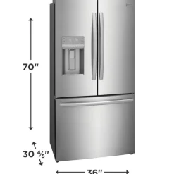 Frigidaire Gallery 36 In 22,6 Cu Ft Refrigerator Bottom Freezer, French door - GRFC2353AF