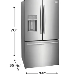 Frigidaire Gallery 36 In 27,8 Cu Ft Refrigerator Bottom Freezer, French door - GRFS2853AF