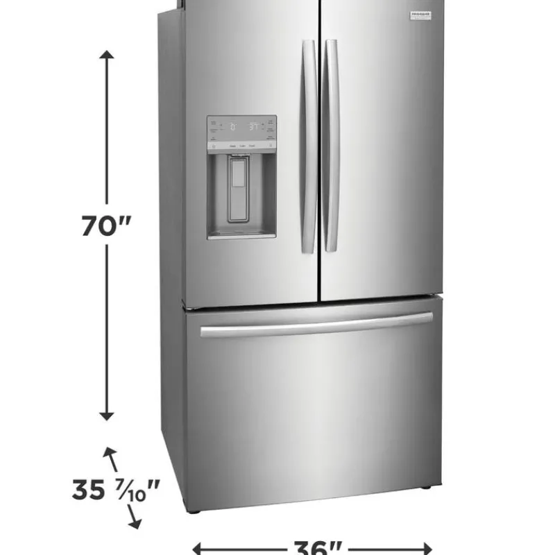 Frigidaire Gallery 36 In 27,8 Cu Ft Refrigerator Bottom Freezer, French door - GRFS2853AF
