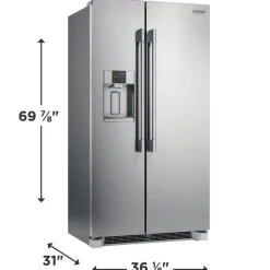 Frigidaire Professional 22 Cu Ft 36 In Refrigerator Side by side - PRSC2222AF