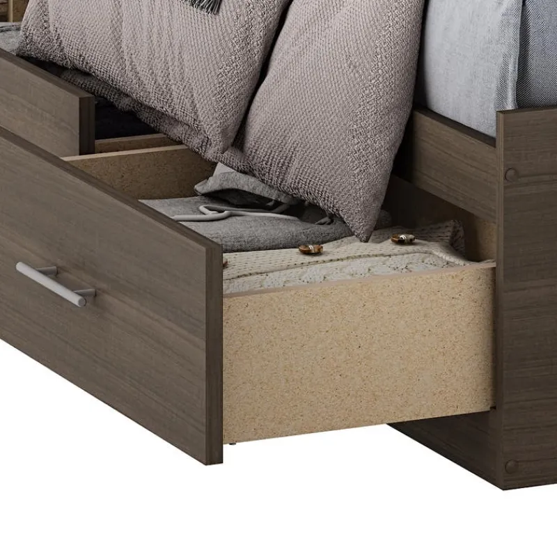SUA-V Full Bed with 6-Drawer Storage and Headboard (54")
