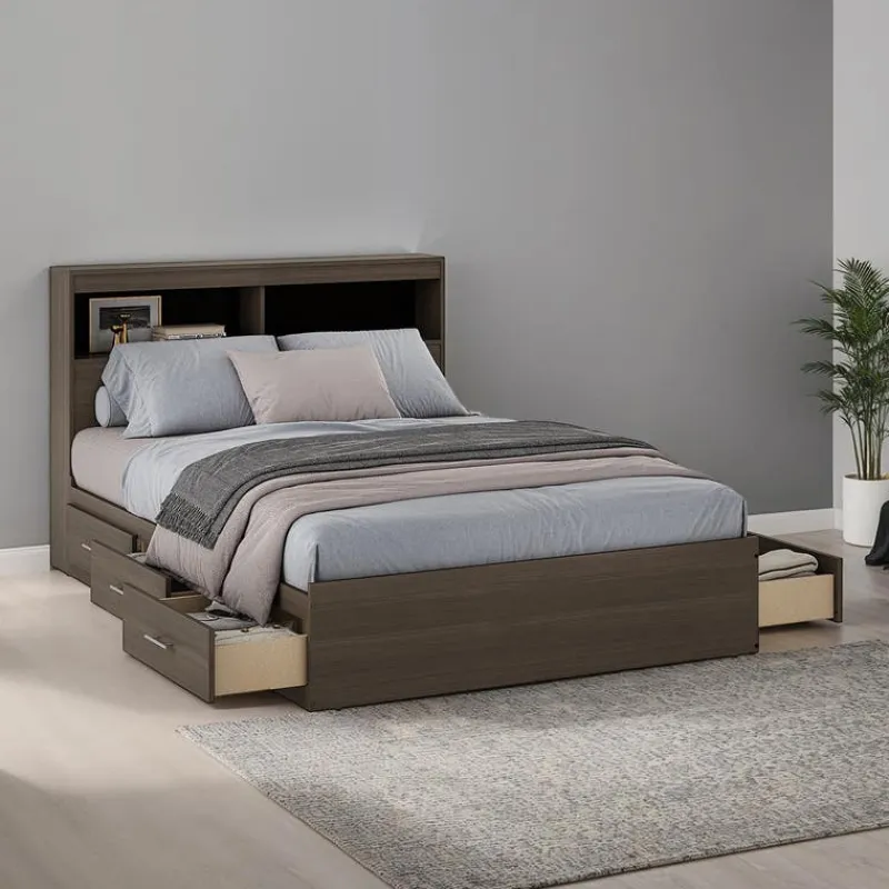 SUA-V Full Bed with 6-Drawer Storage and Headboard (54")