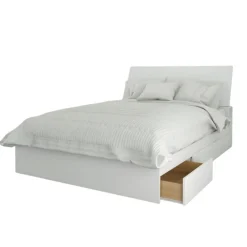Nexera Full Bed with 3-Drawer Storage and Headboard (54") -