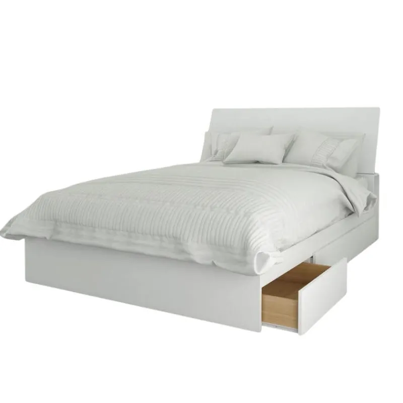 Nexera Full Bed with 3-Drawer Storage and Headboard (54") -