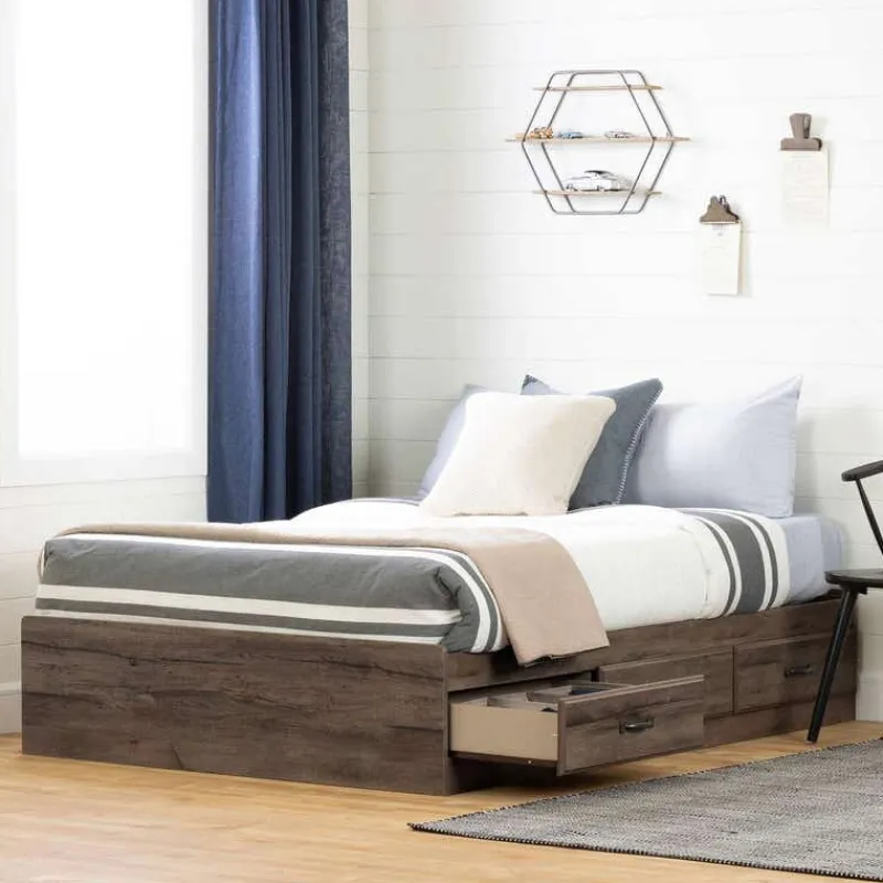 Meubles South Shore Full Bed with 3-Drawer Storage (54'') - South Shore