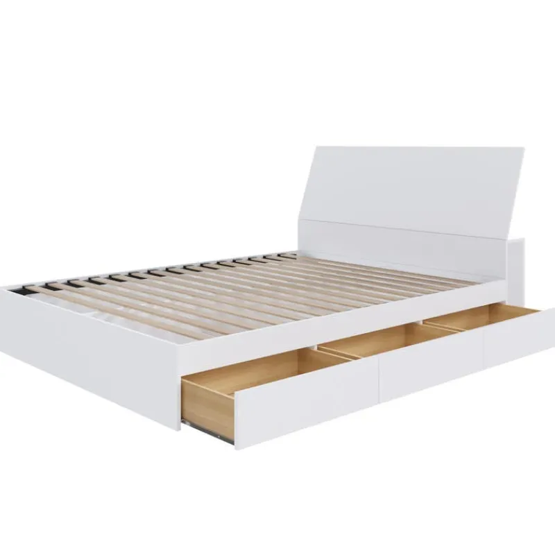 Nexera Full Bed with 3-Drawer Storage (54") -