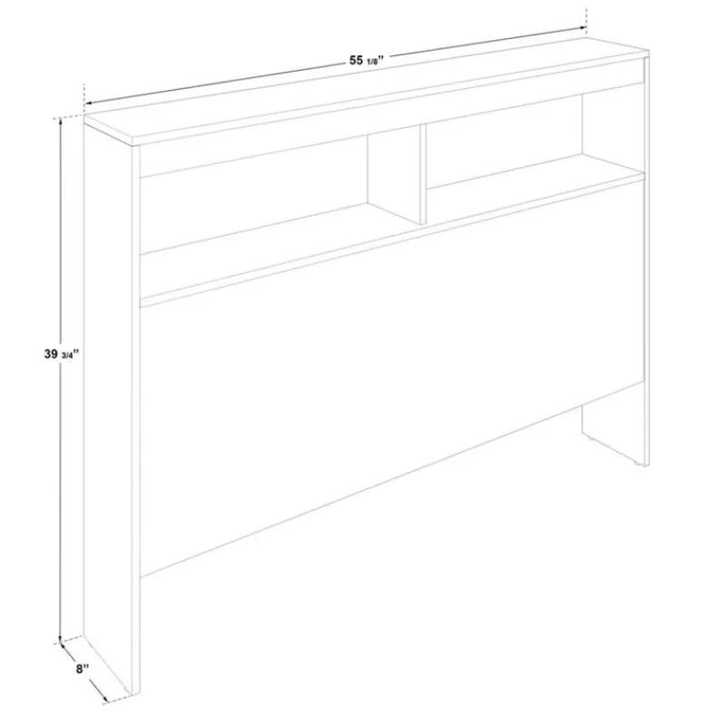 SUA-V Full Bed with 6-Drawer Storage Headboard and Nightstand (54")
