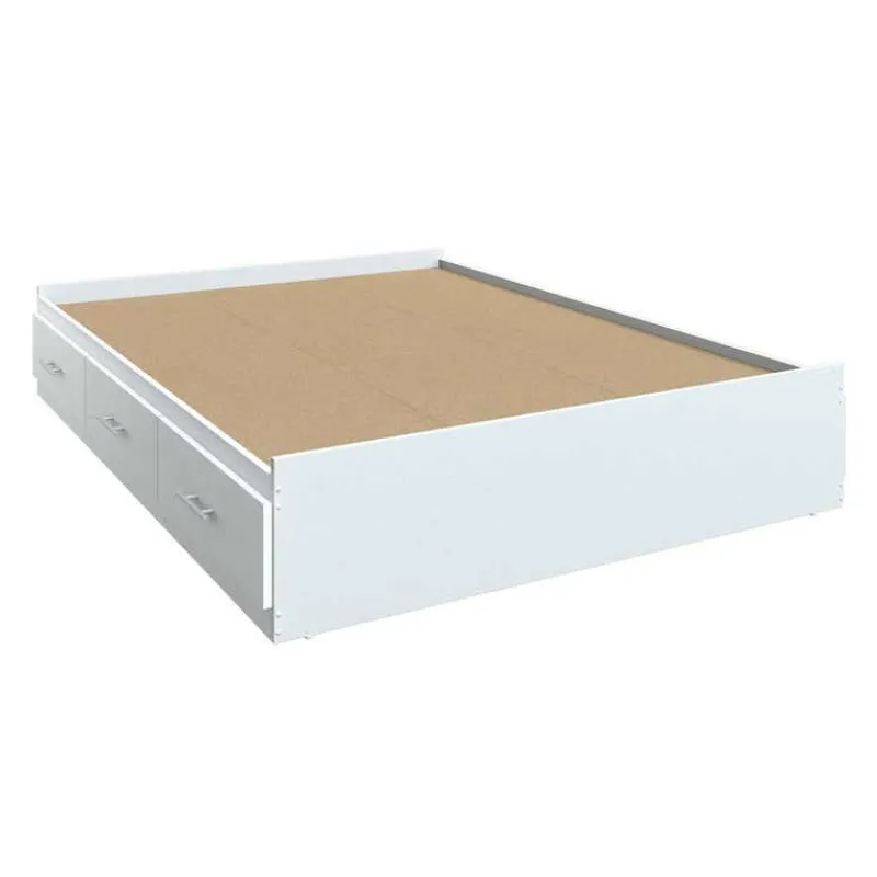 SUA-V Full Bed with 6-Drawer Storage Headboard and Nightstand (54")