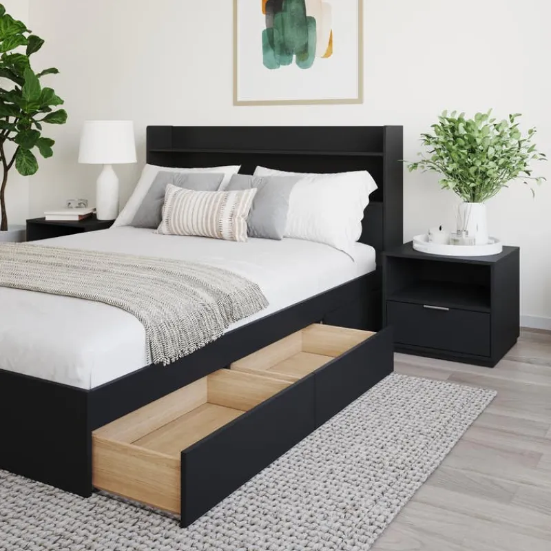 Nexera Full Bedroom Set with Storage (54") - 4pcs -