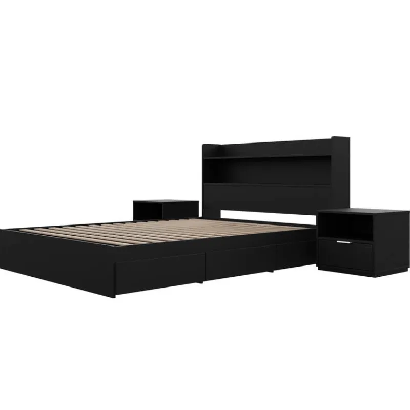 Nexera Full Bedroom Set with Storage (54") - 4pcs -