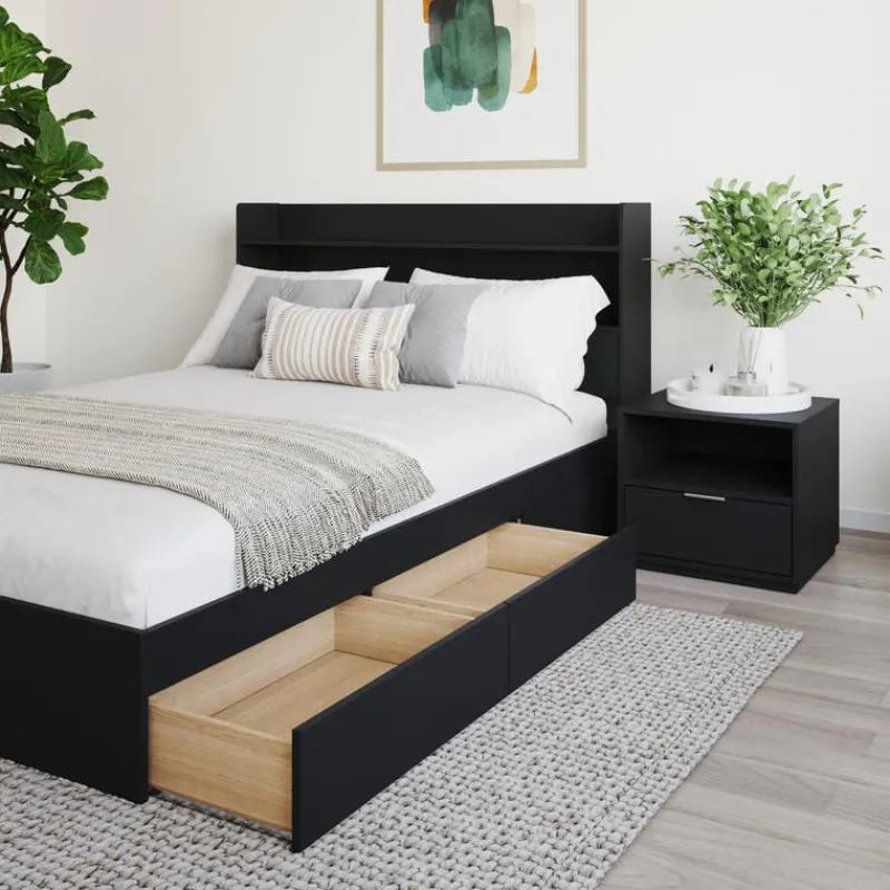 Nexera Full Bedroom Set with Storage (54") - 3pcs -