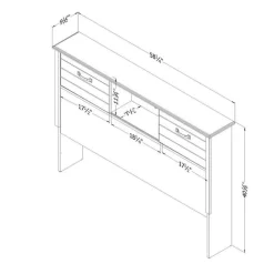 Meubles South Shore Full Bookcase Headboard 54'' - South Shore