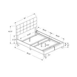Monarch Full Leather-Look with Headboard (54