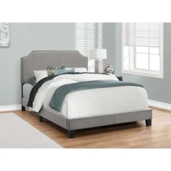Monarch Full Linen Bed with Headboard (54") -