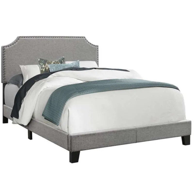 Monarch Full Linen Bed with Headboard (54") -