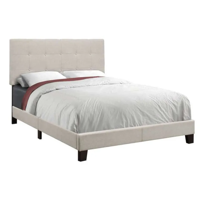 Monarch Full Linen Bed with Headboard (54") -