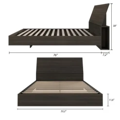 Nexera Full Platform Bed and Headboard (54