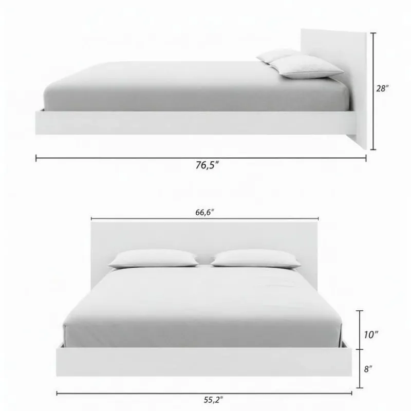 Nexera Full Platform Bed with Headboard (54") -