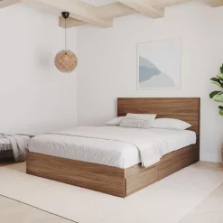 Nexera Full Size Panel Headboard, Walnut -