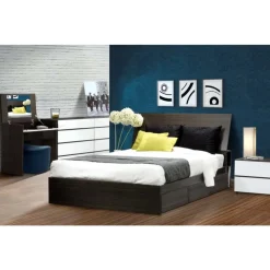 Nexera Full Size Panel Headboard, Ebony -