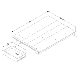 Meubles South Shore Full/Queen Bed with 1-Drawer Storage (54"/60") - South Shore