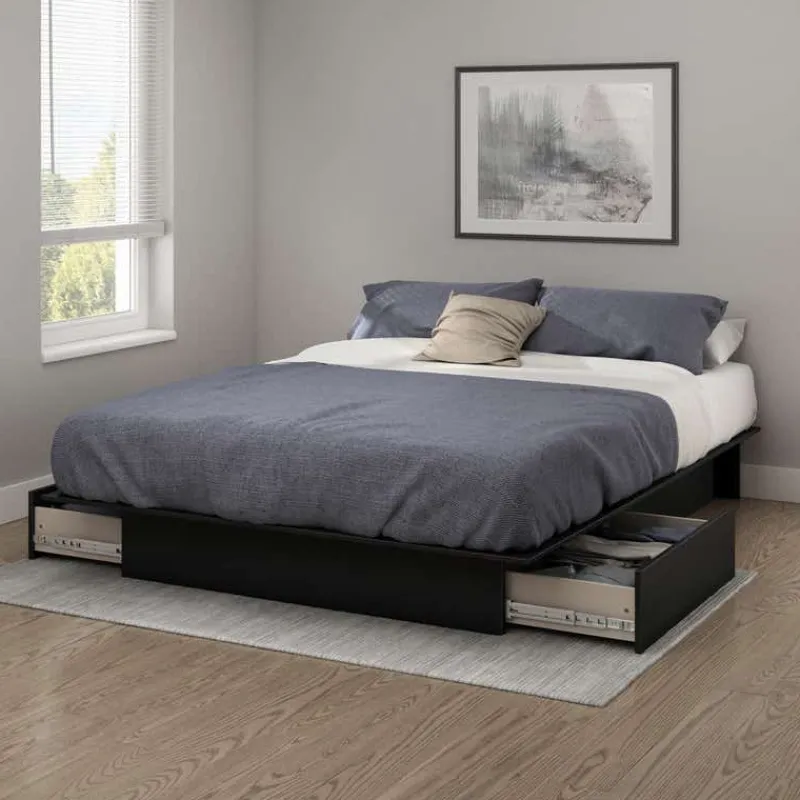 Meubles South Shore Full/Queen Platform Bed (54"/60'') - South Shore