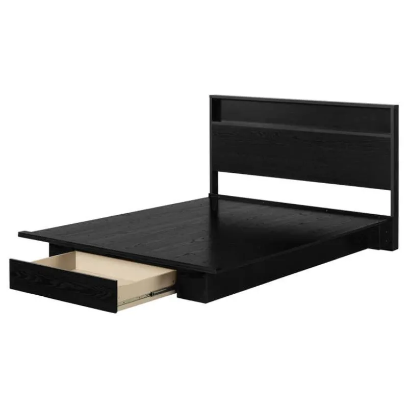 Meubles South Shore Full/Queen Platform Bed with Headboard (54"/60") - South Shore