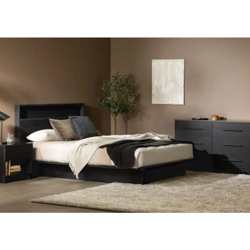 Meubles South Shore Full/Queen Platform Bed with Headboard (54"/60") - South Shore