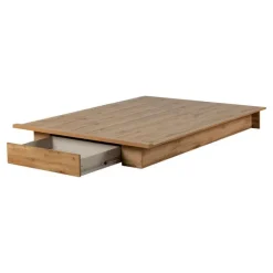Meubles South Shore Full/Queen Platform Bed with 1-Drawer Storage (54