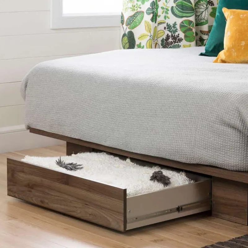 Meubles South Shore Full/Queen Platform Bed with 1-Drawer Storage (54"/60") - South Shore