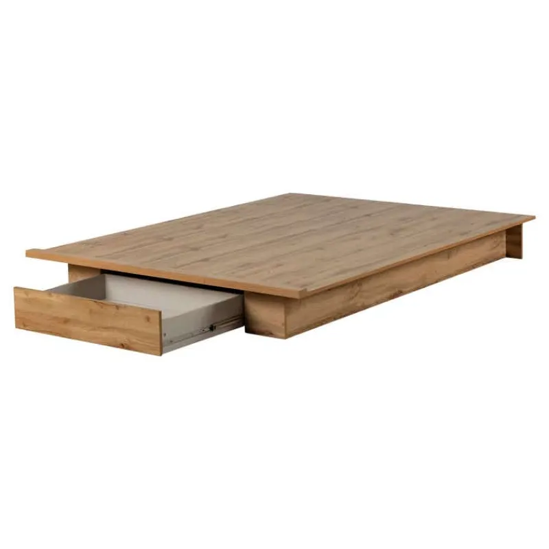 Meubles South Shore Full/Queen Platform Bed with 1-Drawer Storage (54"/60") - South Shore