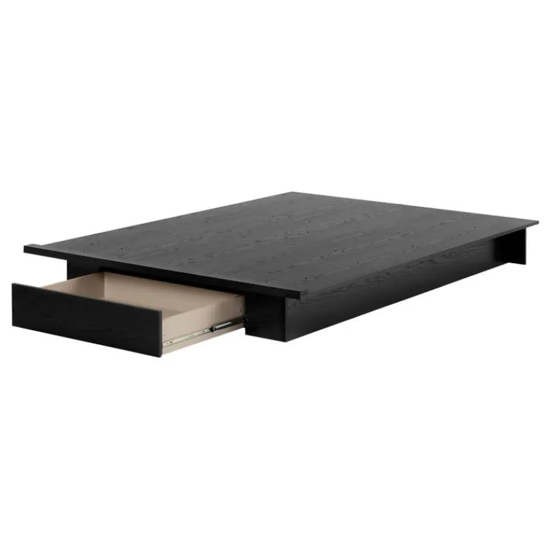 Meubles South Shore Full/Queen Platform Bed with 1-Drawer Storage (54"/60") - South Shore