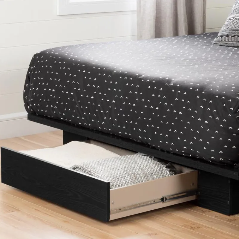 Meubles South Shore Full/Queen Platform Bed with 1-Drawer Storage (54"/60") - South Shore