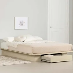 Meubles South Shore Full/Queen Platform Bed with 1-Drawer Storage (54