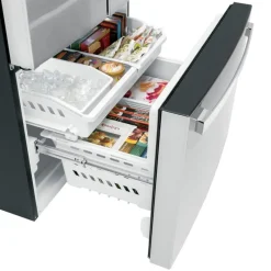 GE Appliances GE 21,9 Cu Ft 36 In Refrigerator Bottom Freezer, French door - GWE22JYMFS