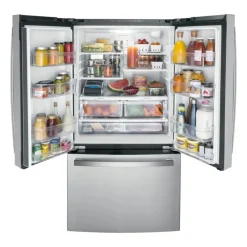 GE Appliances GE 21,9 Cu Ft 36 In Refrigerator Bottom Freezer, French door - GWE22JYMFS