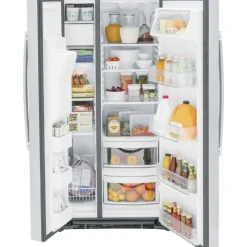 GE Appliances GE 23,2 Cu Ft 33 In Refrigerator Side by side - GSS23GYPFS
