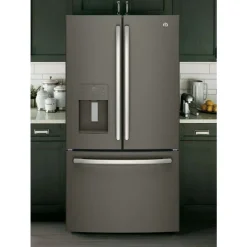 GE Appliances GE 25.5 Cu Ft 36 In Refrigerator Bottom Freezer, French door - GFE26JMMES