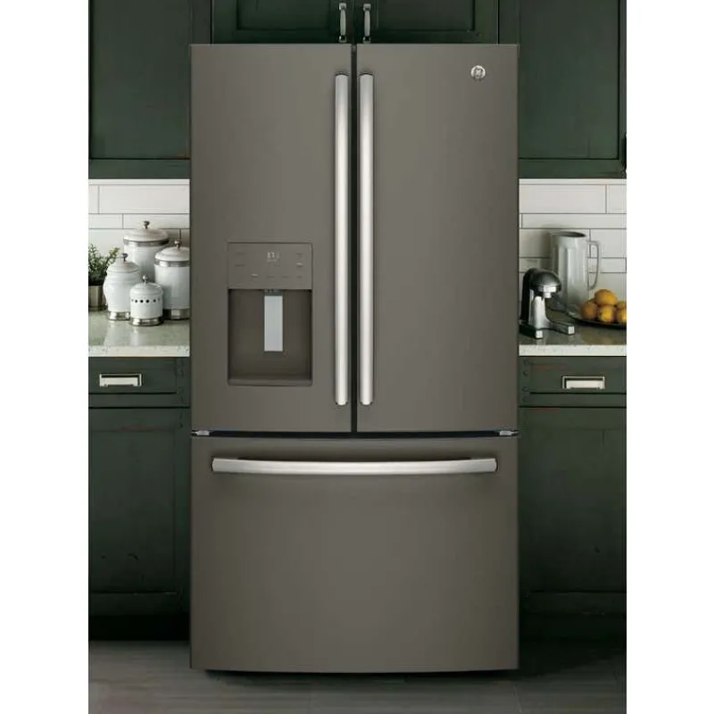 GE Appliances GE 25.5 Cu Ft 36 In Refrigerator Bottom Freezer, French door - GFE26JMMES