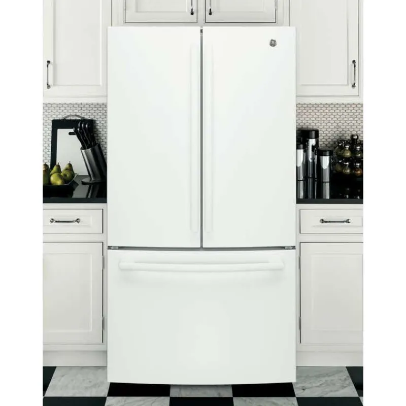GE Appliances GE 26.7 Cu Ft 36 In Refrigerator Bottom Freezer, French door - GNE27JGMWW