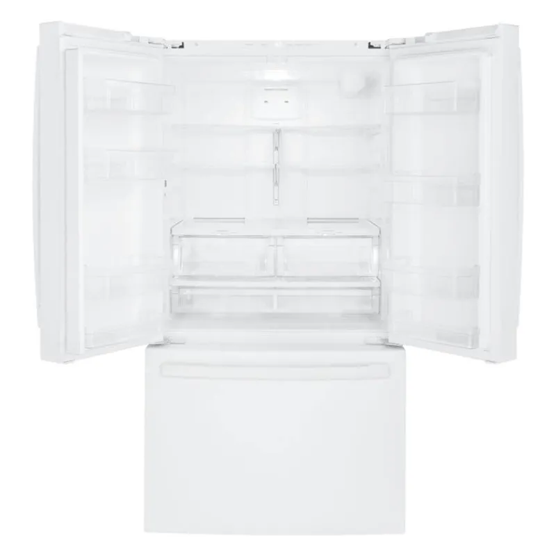 GE Appliances GE 26.7 Cu Ft 36 In Refrigerator Bottom Freezer, French door - GNE27JGMWW