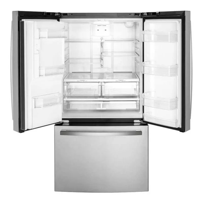 GE Appliances GE 25.6 Cu Ft 36 In Refrigerator Bottom Freezer, French door - GFE26JYMFS