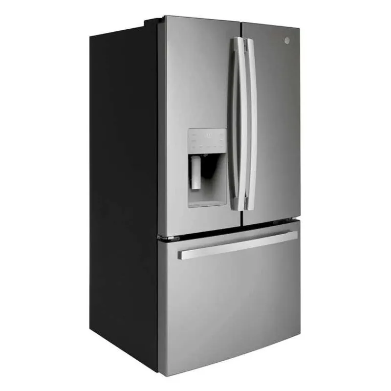 GE Appliances GE 25.6 Cu Ft 36 In Refrigerator Bottom Freezer, French door - GFE26JYMFS