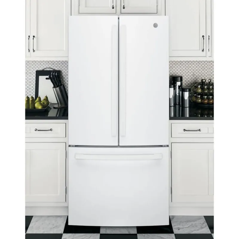GE Appliances GE 18.6 Cu Ft 33 In Refrigerator Bottom Freezer - GWE19JGLWW
