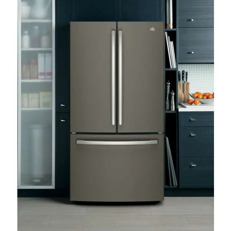 GE Appliances GE 27 Cu Ft 36 In Refrigerator Bottom Freezer, French door - GNE27JMMES