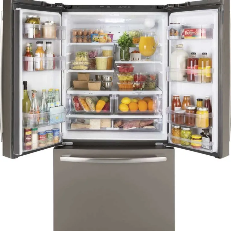 GE Appliances GE 27 Cu Ft 36 In Refrigerator Bottom Freezer, French door - GNE27JMMES