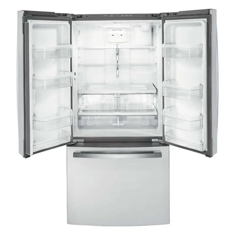 GE Appliances GE 18.6 Cu Ft 33 In Refrigerator Bottom Freezer, French door - GWE19JYLFS